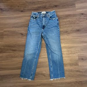 Abercrombie the ankle straight ultra high rise jean